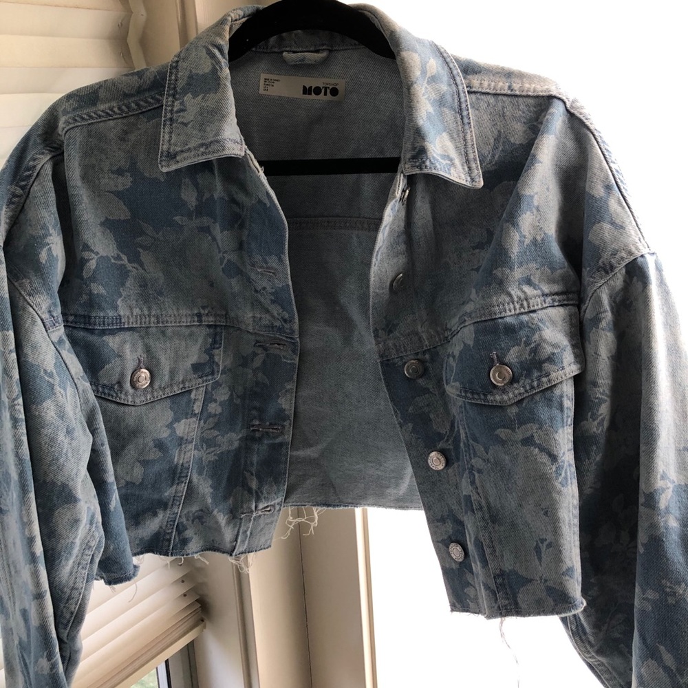 Topshop crop Jean jacket